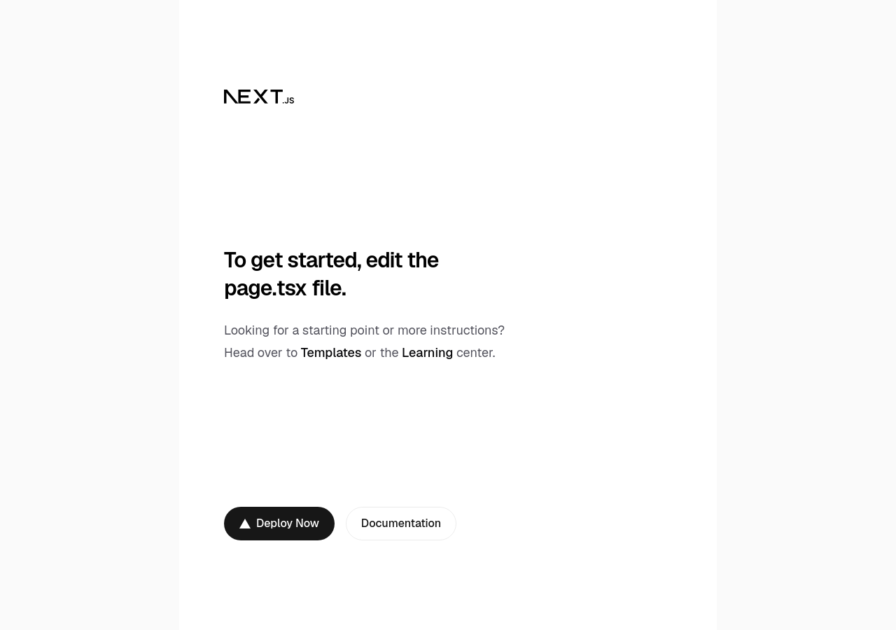 Screenshot of the running web